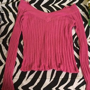 Charlotte Russe pink long sleeve shirt